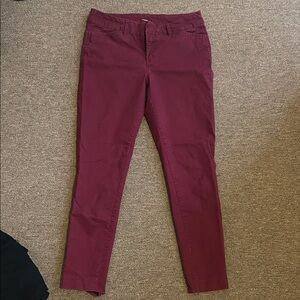 Old Navy Women's Skinny Pants - Burgundy